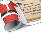 Persoonlijke brief/cadeau van de Kerstman Cadeaupapier (Rol Hoek)