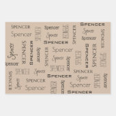 Persoonlijke brief/cadeau van de Kerstman Inpakpapier Vel (Voorkant 3)