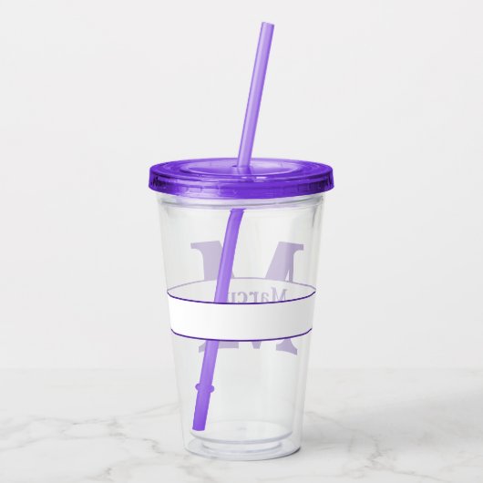 Persoonlijke brief en naam acryl drinkbeker (Achterkant)