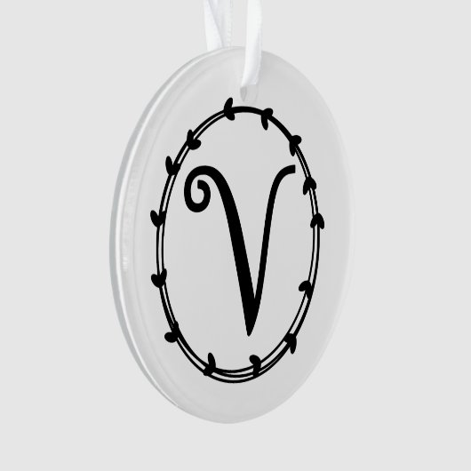 Persoonlijke brief V kerstversiering Ornament (voorkant)