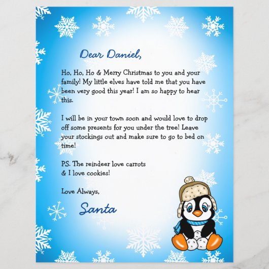 Persoonlijke brief van de Kerstman (Voorkant)