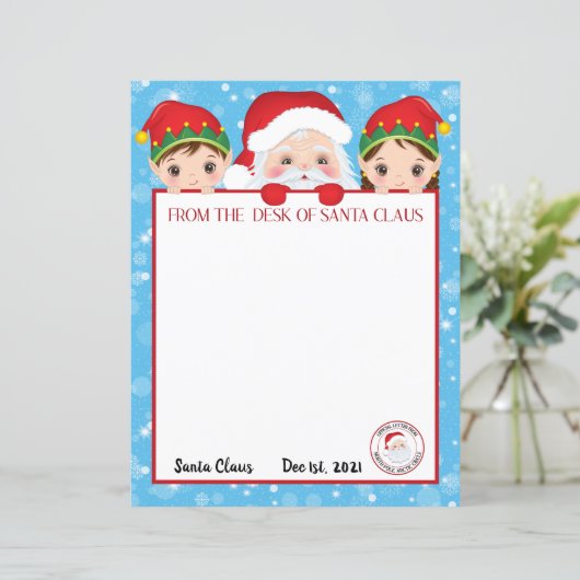 Persoonlijke brief van de Kerstman (Staand voorkant)