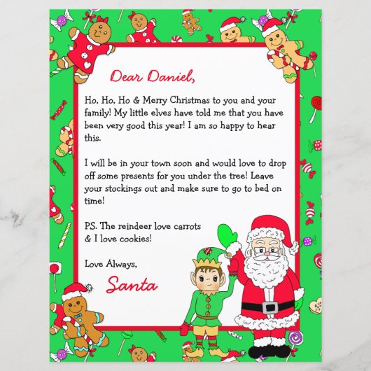 Persoonlijke brief van de Kerstman (Voorkant)