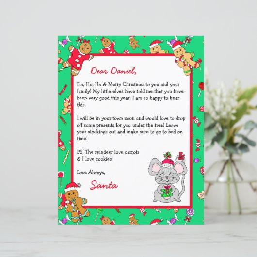 Persoonlijke brief van de Kerstman (Staand voorkant)