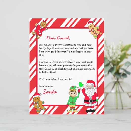 Persoonlijke brief van de Kerstman (Staand voorkant)