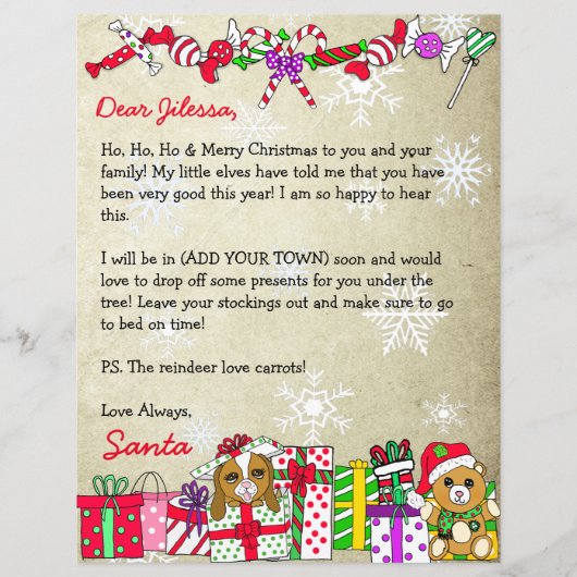 Persoonlijke brief van de Kerstman (Voorkant)