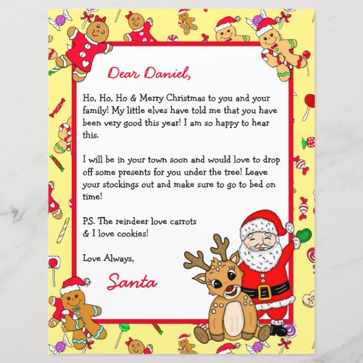 Persoonlijke brief van de Kerstman (Voorkant)