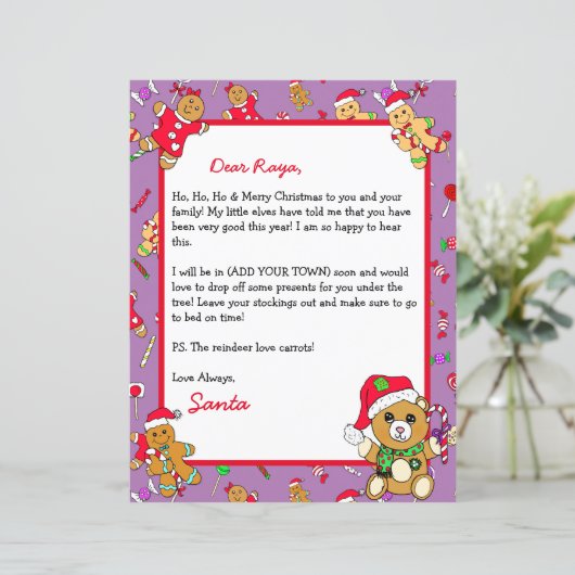 Persoonlijke brief van de Kerstman (Staand voorkant)