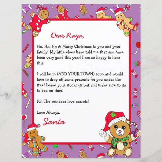 Persoonlijke brief van de Kerstman (Voorkant)