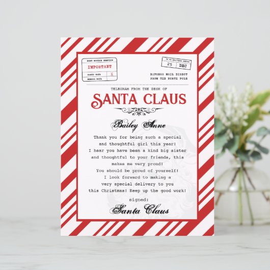Persoonlijke brief van de Kerstman (Staand voorkant)