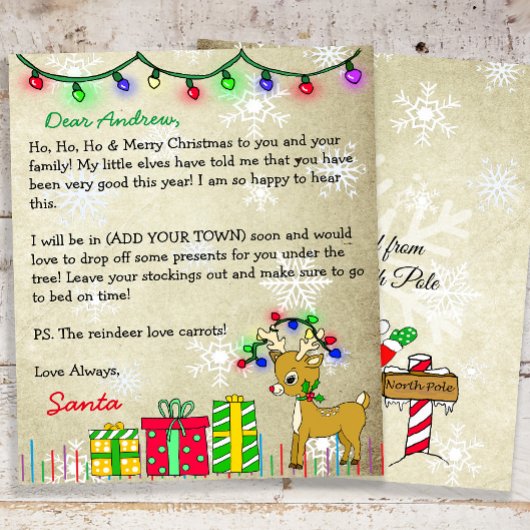 Persoonlijke brief van de Kerstman