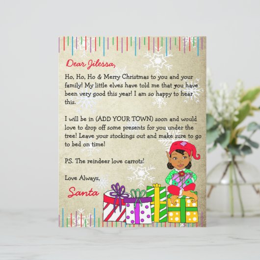 Persoonlijke brief van de Kerstman (Staand voorkant)