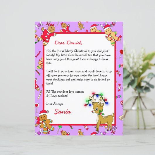 Persoonlijke brief van de Kerstman (Staand voorkant)