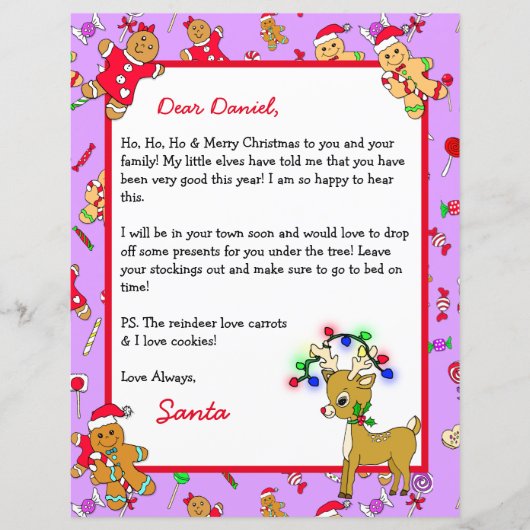Persoonlijke brief van de Kerstman (Voorkant)