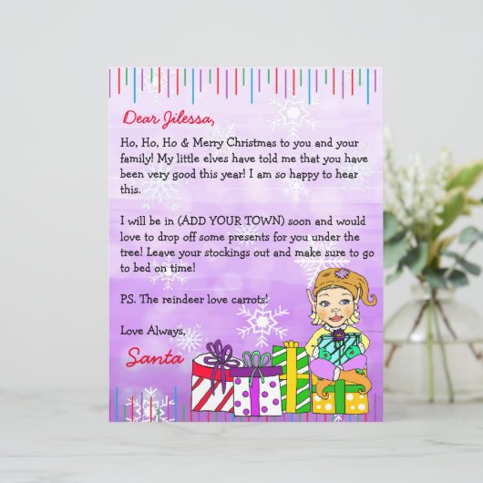 Persoonlijke brief van de Kerstman (Staand voorkant)
