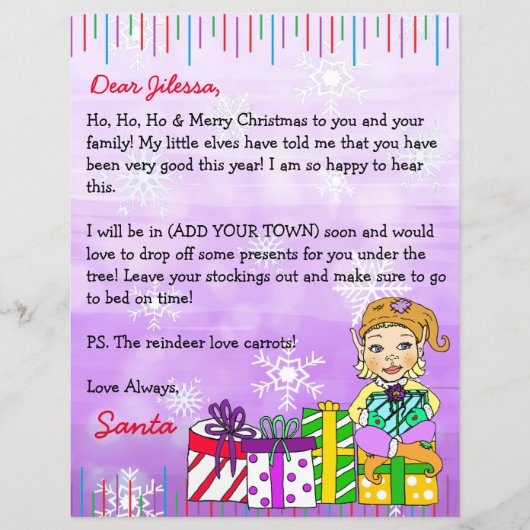Persoonlijke brief van de Kerstman (Voorkant)