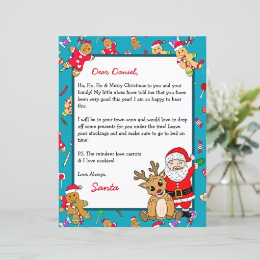 Persoonlijke brief van de Kerstman (Staand voorkant)