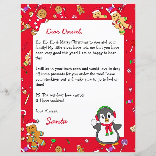 Persoonlijke brief van de Kerstman (Voorkant)