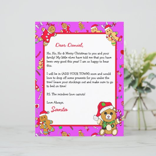 Persoonlijke brief van de Kerstman (Staand voorkant)