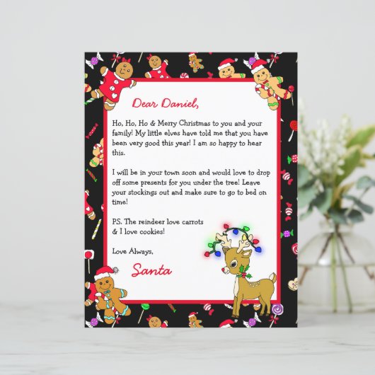 Persoonlijke brief van de Kerstman (Staand voorkant)