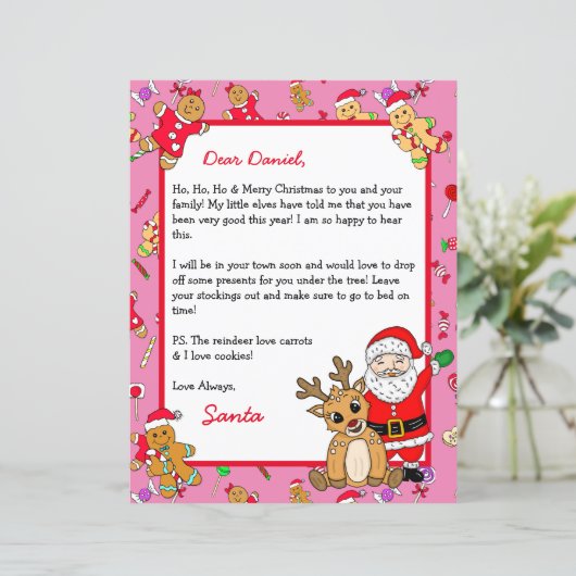 Persoonlijke brief van de Kerstman (Staand voorkant)