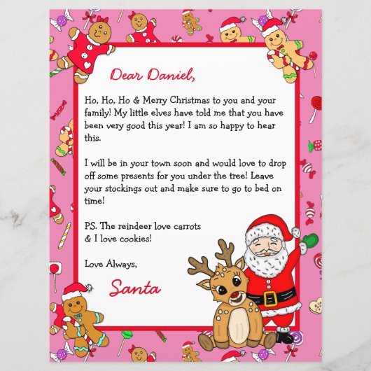Persoonlijke brief van de Kerstman (Voorkant)
