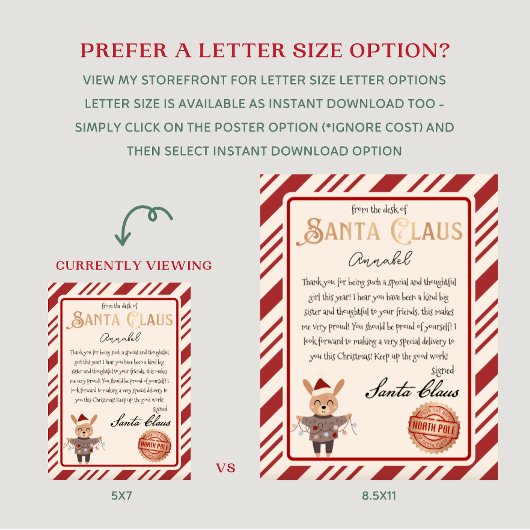 Persoonlijke brief van de Kerstman Kaart