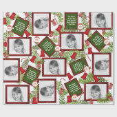 Persoonlijke brief van de Kerstman met foto Cadeaupapier (Vlak)