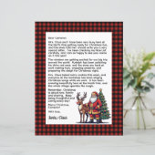 Persoonlijke brief van de Kerstman met rood-zwarte (Staand voorkant)