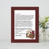 Persoonlijke brief van de Kerstman Rood & Zwart ge (Staand voorkant)