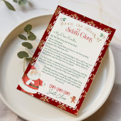 Persoonlijke brief van de Kerstman sjabloon Kaart