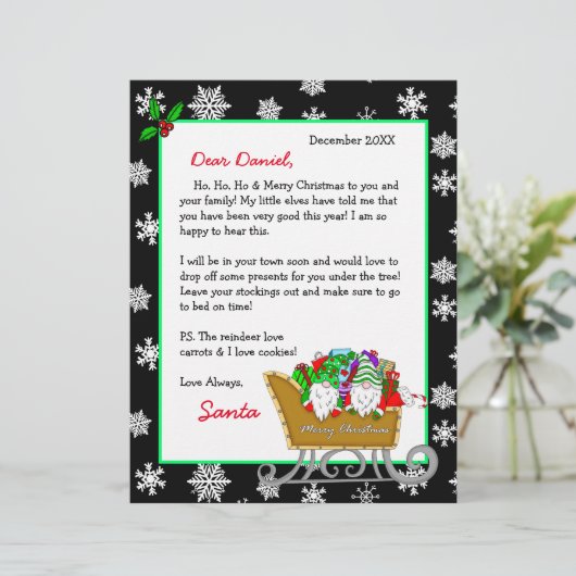 Persoonlijke brief van de Kerstman voor kinderen (Staand voorkant)