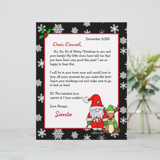 Persoonlijke brief van de Kerstman voor kinderen (Staand voorkant)