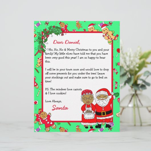 Persoonlijke brief van de Kerstman voor kinderen (Staand voorkant)