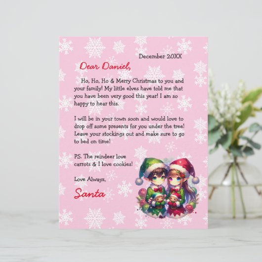 Persoonlijke brief van de Kerstman voor kinderen (Staand voorkant)