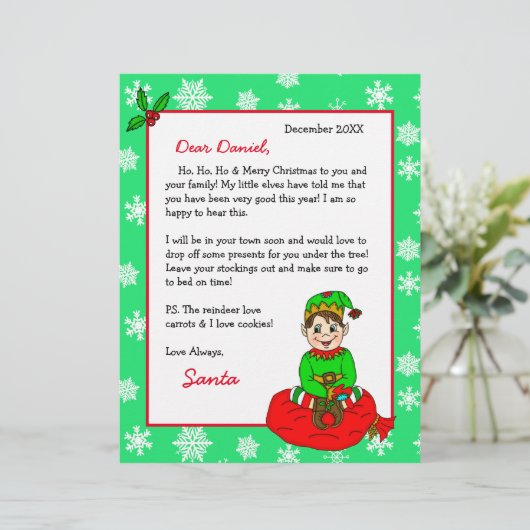 Persoonlijke brief van de Kerstman voor kinderen (Staand voorkant)