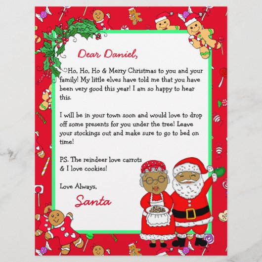 Persoonlijke brief van de Kerstman voor kinderen (Voorkant)