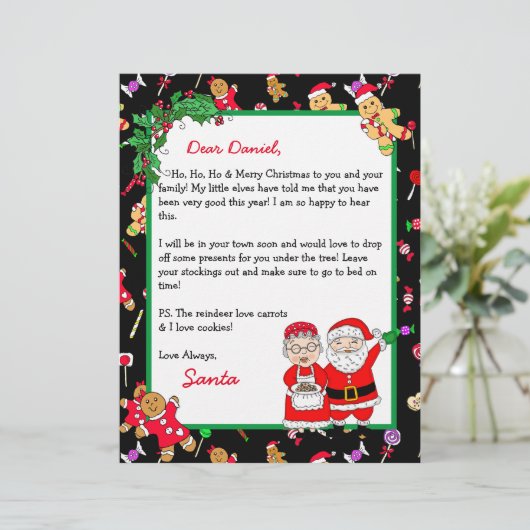 Persoonlijke brief van de Kerstman voor kinderen (Staand voorkant)