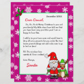 Persoonlijke brief van de Kerstman voor kinderen (Voorkant / Achterkant)