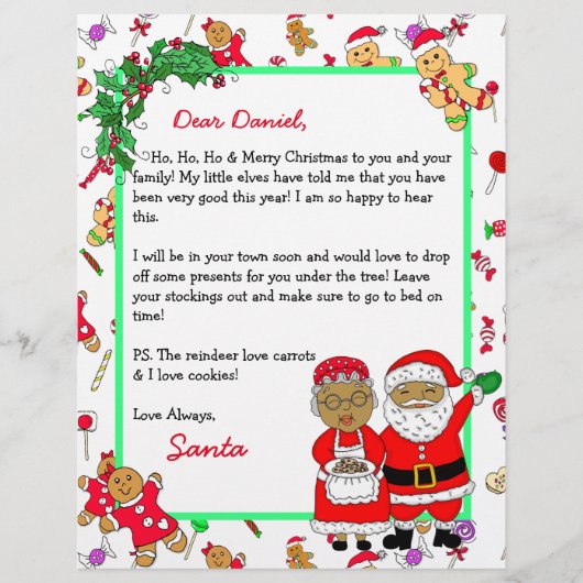 Persoonlijke brief van de Kerstman voor kinderen (Voorkant)