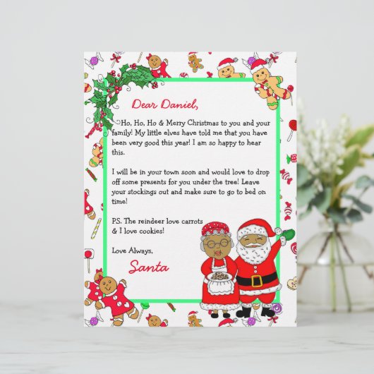 Persoonlijke brief van de Kerstman voor kinderen (Staand voorkant)