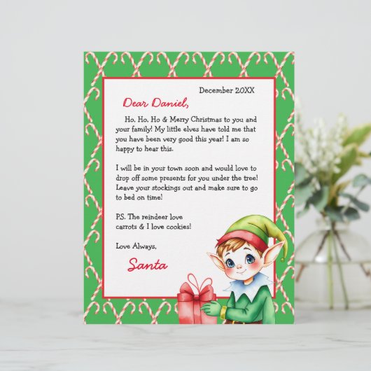 Persoonlijke brief van de Kerstman voor kinderen (Staand voorkant)