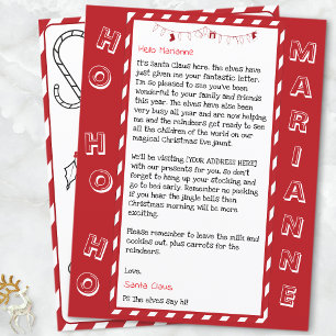 Persoonlijke brief van de Kerstman voor kinderen