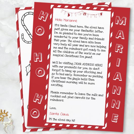 Persoonlijke brief van de Kerstman voor kinderen
