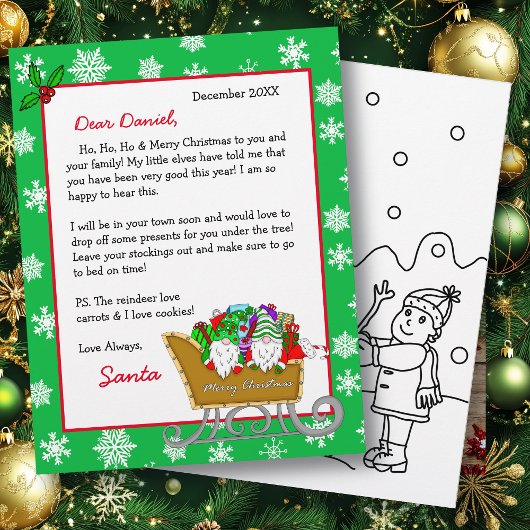 Persoonlijke brief van de Kerstman voor kinderen