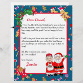 Persoonlijke brief van de Kerstman voor kinderen (Voorkant / Achterkant)