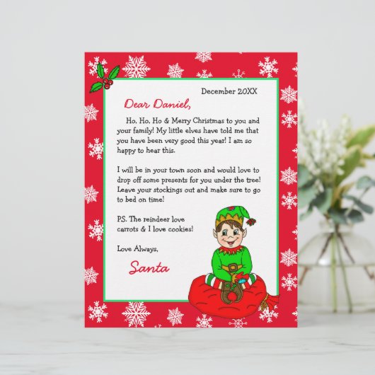 Persoonlijke brief van de Kerstman voor kinderen (Staand voorkant)