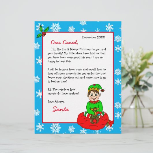 Persoonlijke brief van de Kerstman voor kinderen (Staand voorkant)