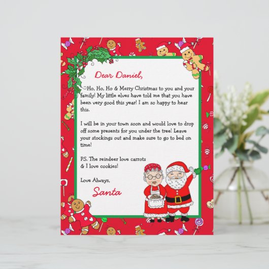 Persoonlijke brief van de Kerstman voor kinderen (Staand voorkant)