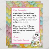 Persoonlijke brief van de paashaas (Voorkant / Achterkant)